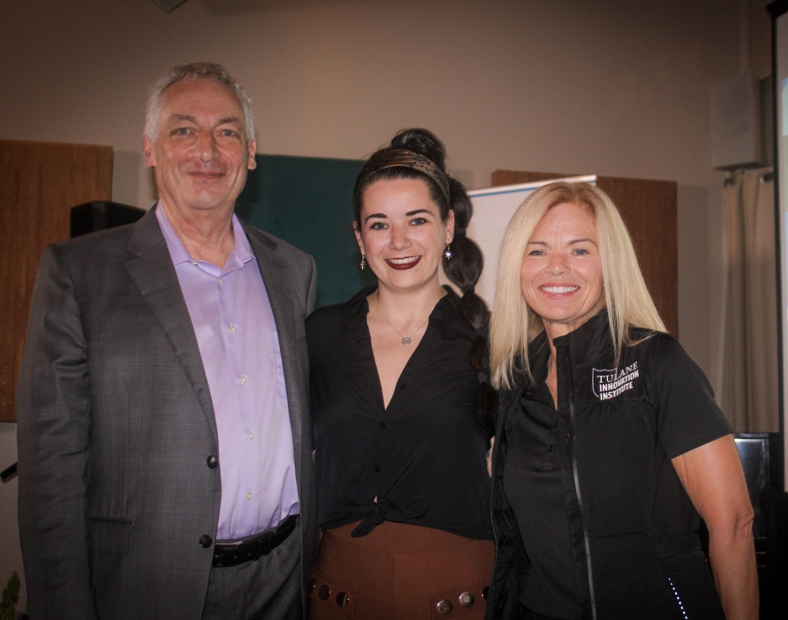 Chandler Monk, Provost Robin Forman, Dr. Kimberly Gramm