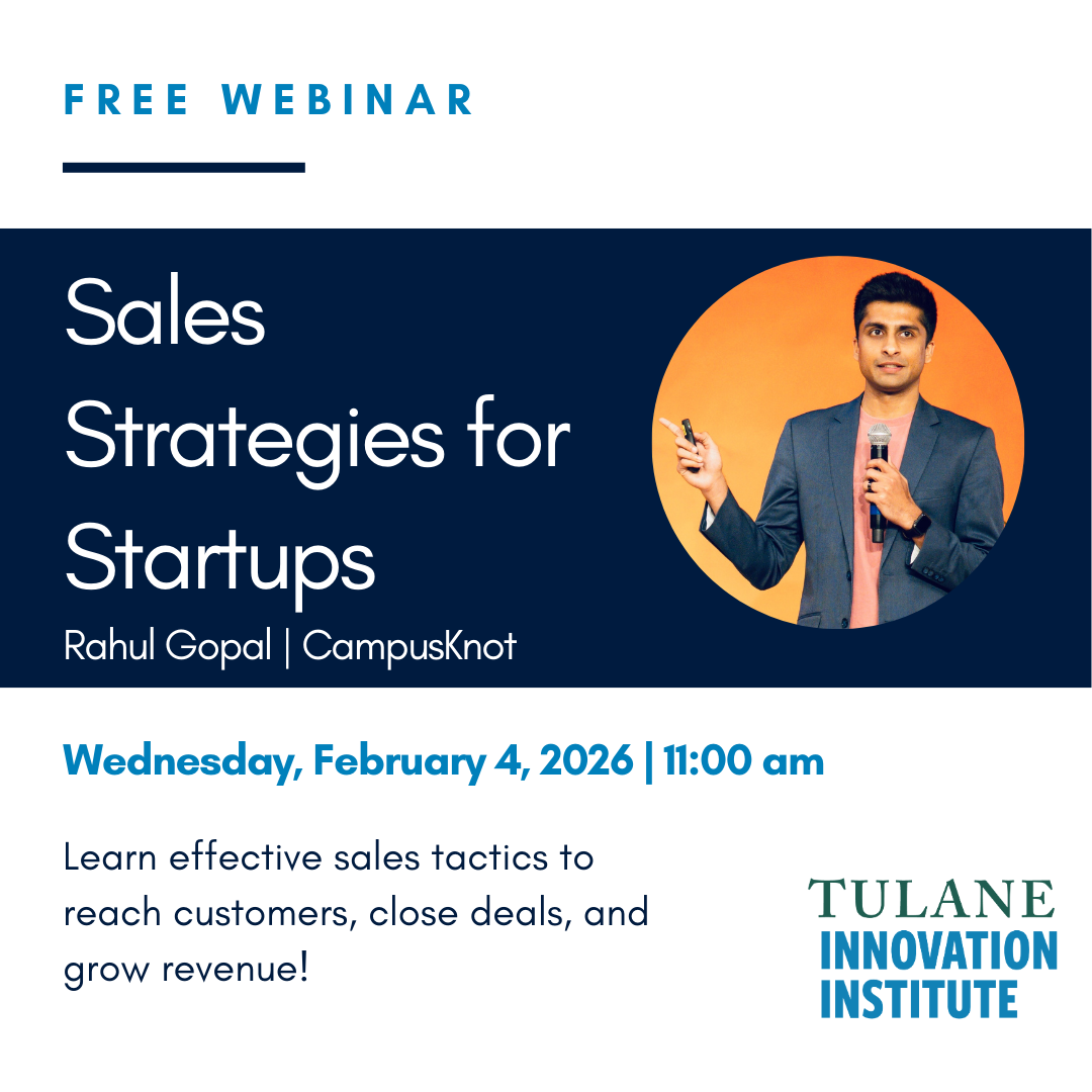 Sales Strategies for Startups Webinar