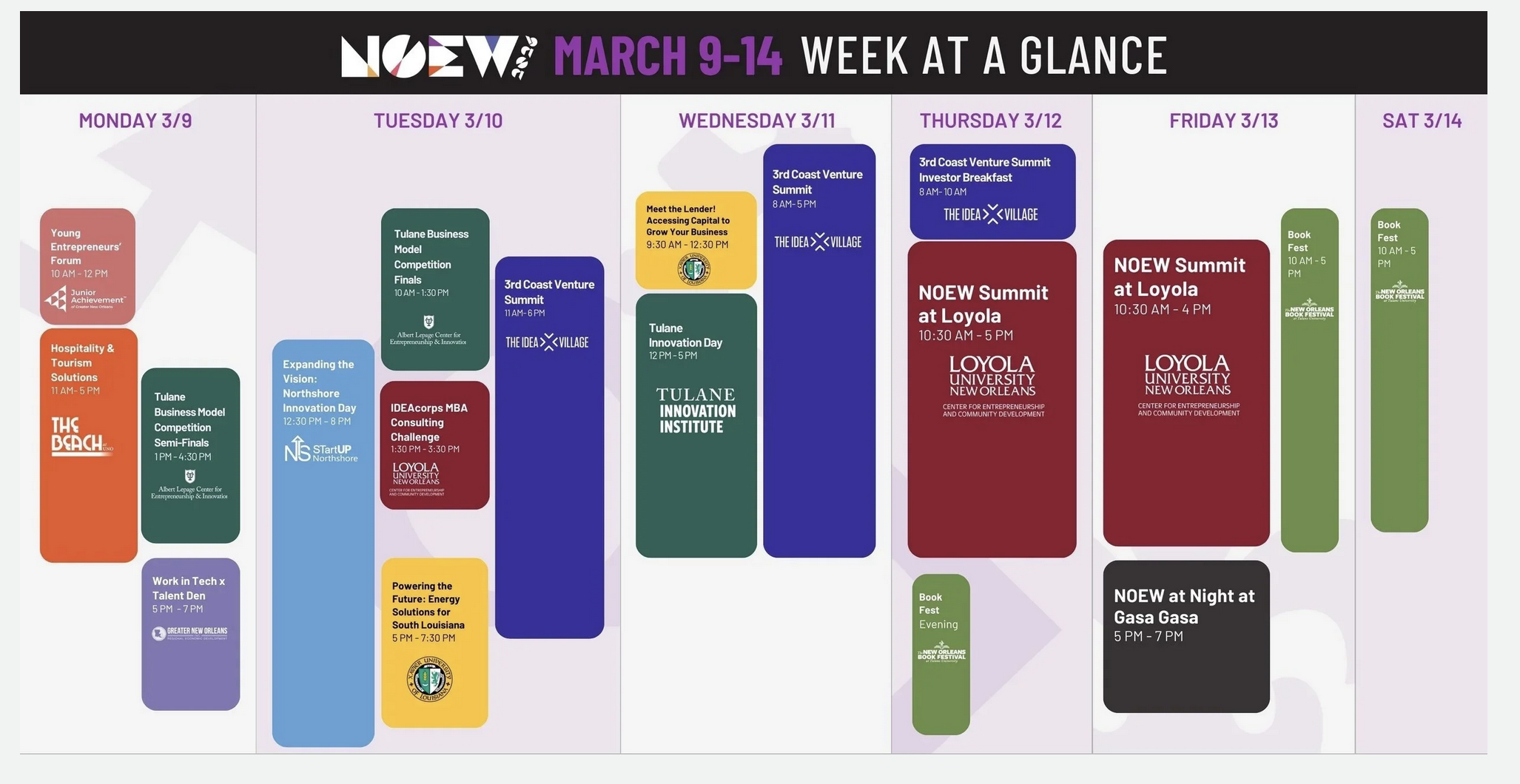 NOEW Schedule