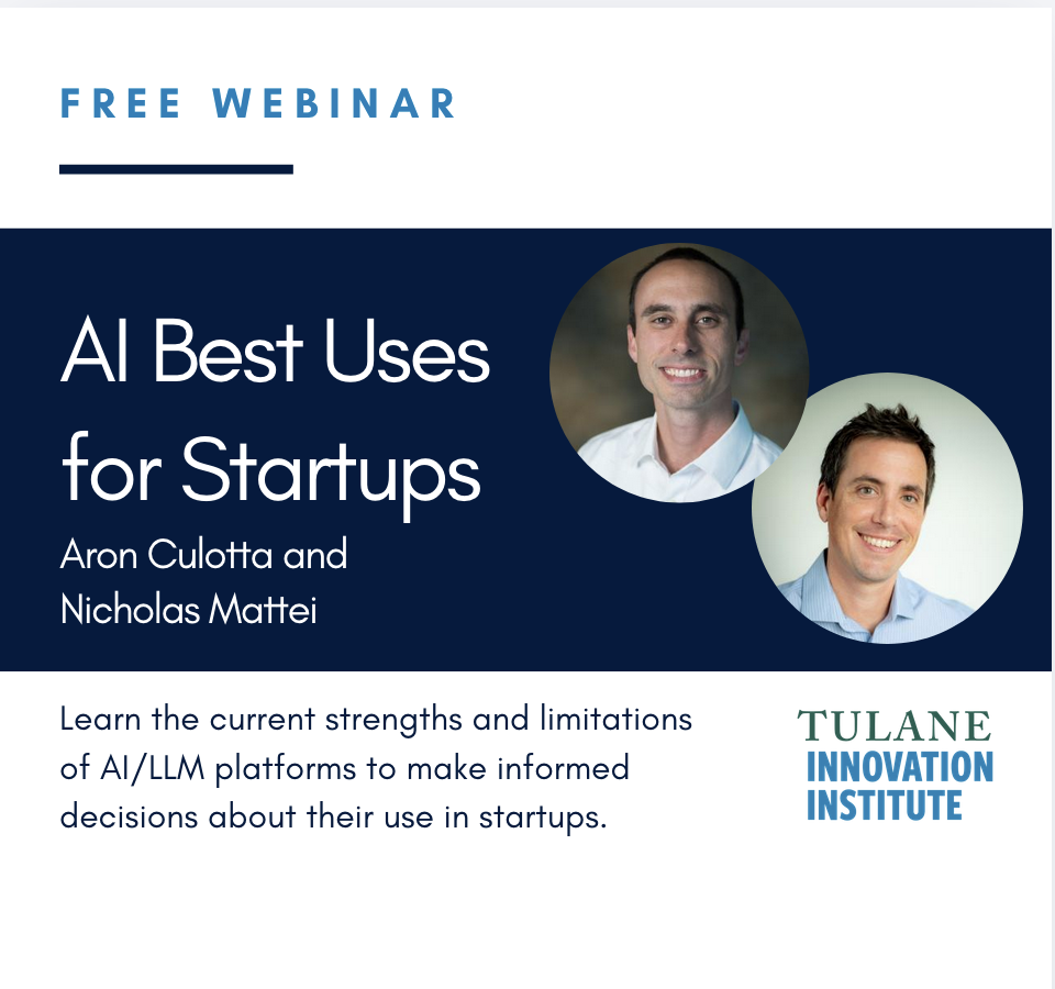 AI Webinar | Tulane Innovation Institute