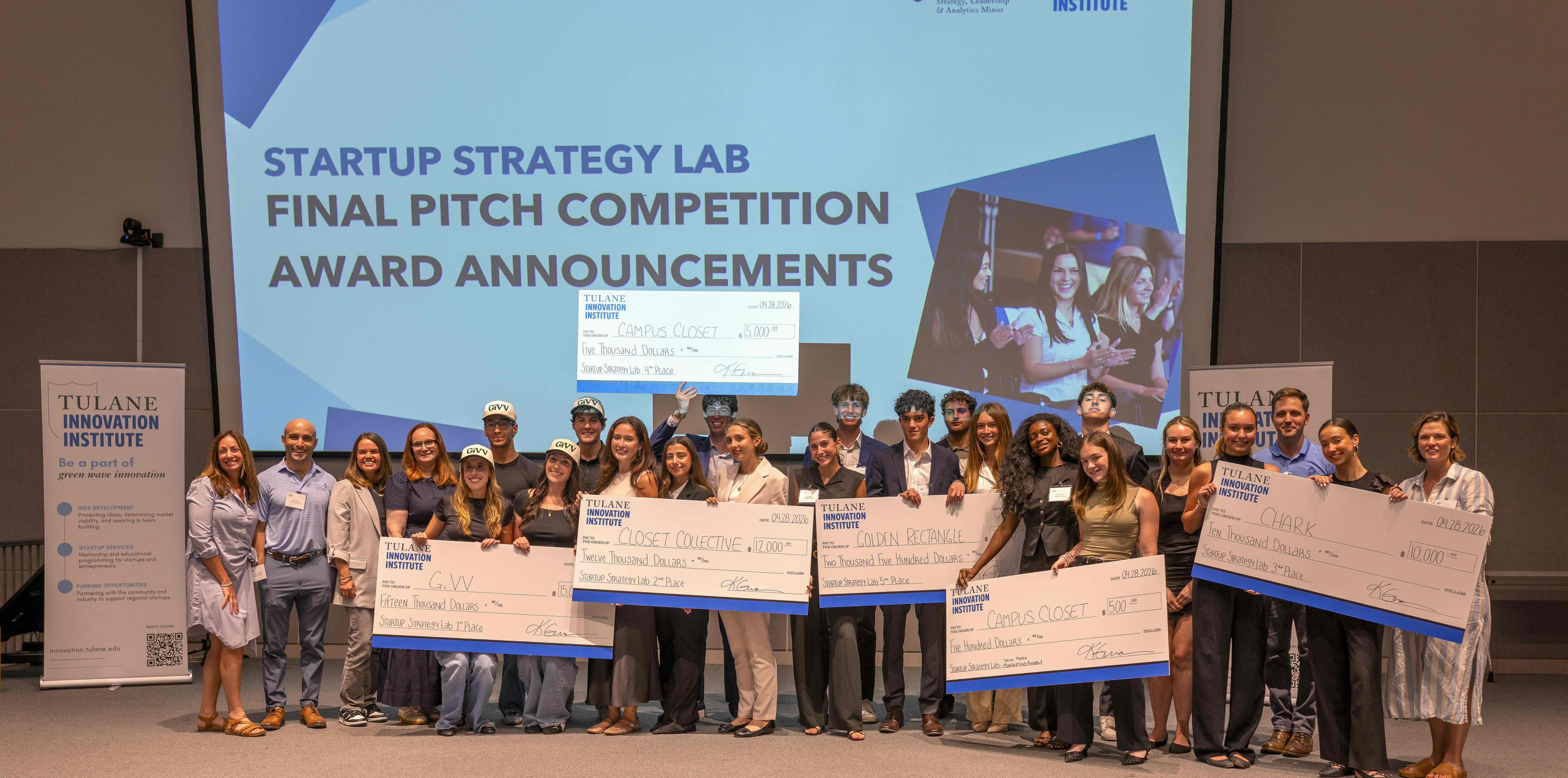 Startup Strategy Lab pitch competition awards event.